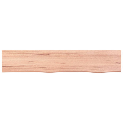 Ripiano Muro Marrone Chiaro 100x20x4cm Massello Rovere Trattato