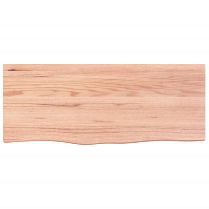 Ripiano Muro Marrone Chiaro 100x40x2cm Massello Rovere Trattato
