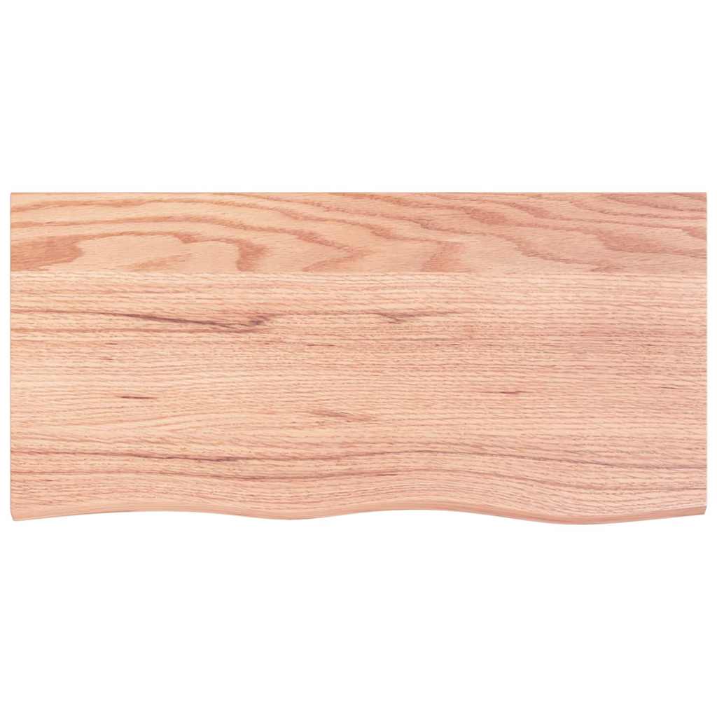 Ripiano Muro Marrone 100x50x(2-4) cm Massello Rovere Trattato