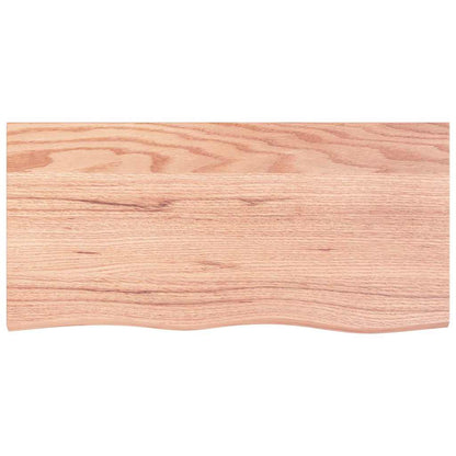 Ripiano Muro Marrone 100x50x(2-4) cm Massello Rovere Trattato