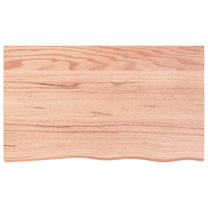 Ripiano Muro Marrone 100x60x(2-4) cm Massello Rovere Trattato