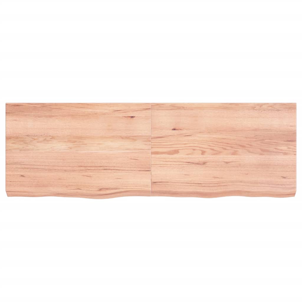 Ripiano Muro Marrone 120x40x(2-6) cm Massello Rovere Trattato