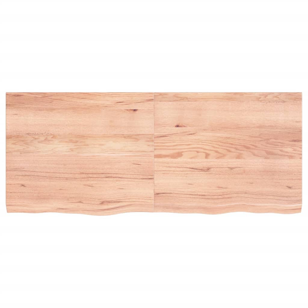 Ripiano Muro Marrone 120x50x(2-4) cm Massello Rovere Trattato
