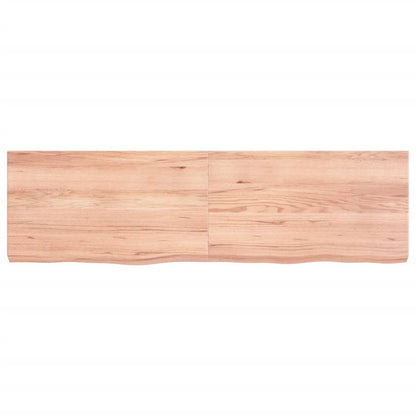 Ripiano Muro Marrone 140x40x(2-6) cm Massello Rovere Trattato