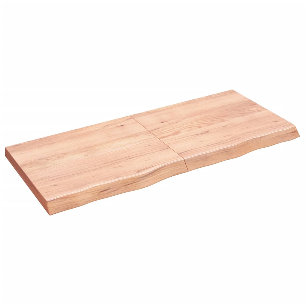 Ripiano Muro Marrone 140x60x(2-6) cm Massello Rovere Trattato
