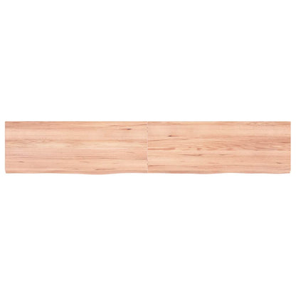 Ripiano Muro Marrone 160x30x(2-6) cm Massello Rovere Trattato