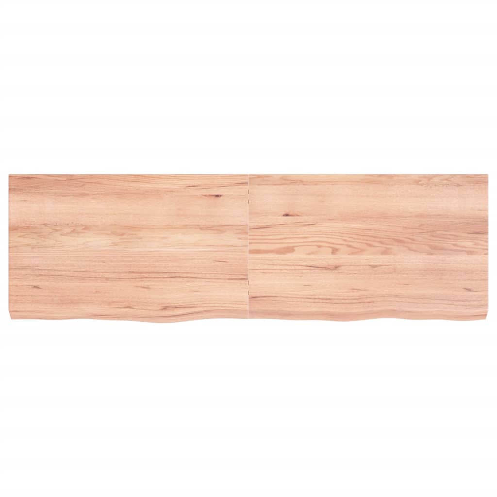 Ripiano Muro Marrone 160x50x(2-6) cm Massello Rovere Trattato