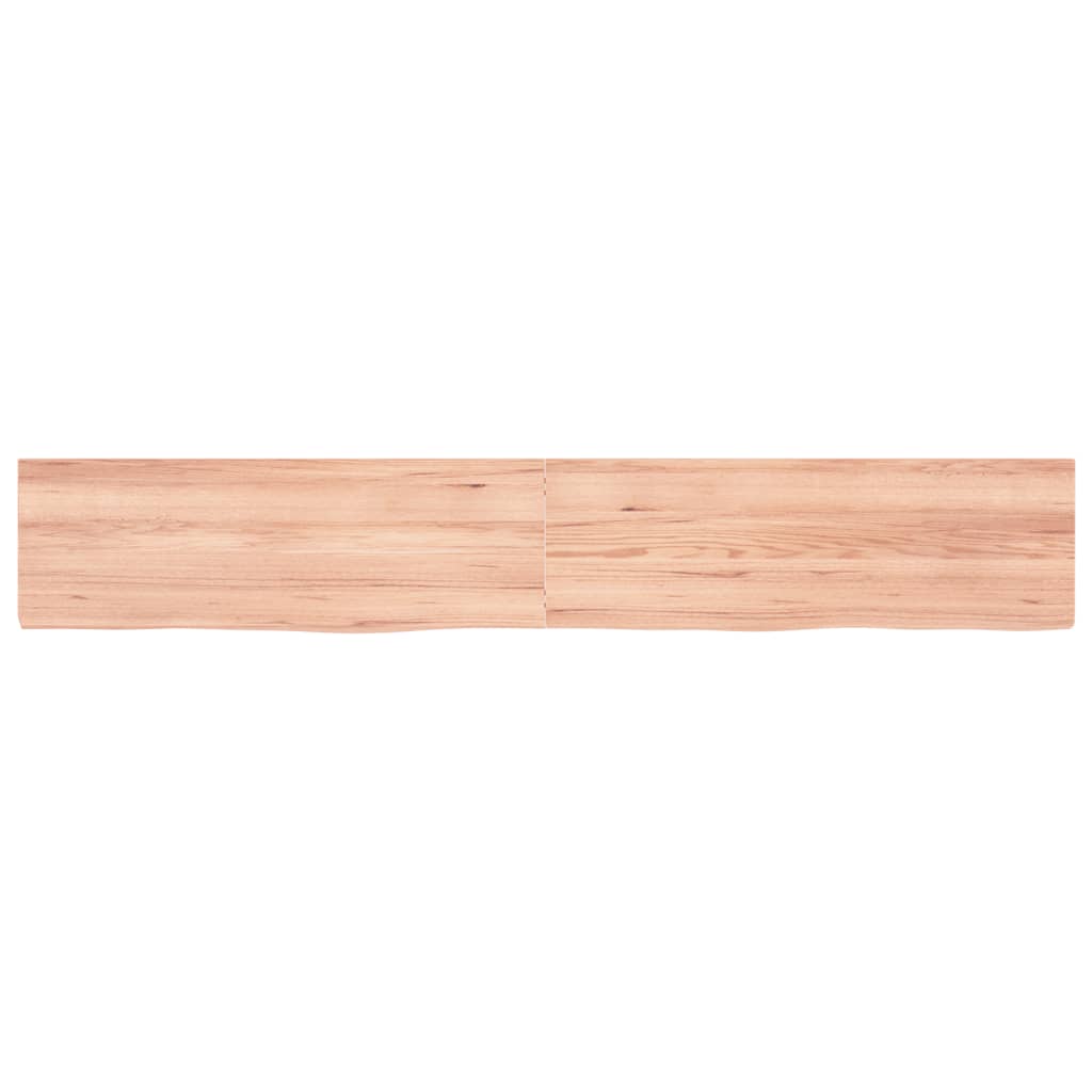 Ripiano Muro Marrone 180x30x(2-4) cm Massello Rovere Trattato