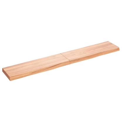 Ripiano Muro Marrone 180x30x(2-6) cm Massello Rovere Trattato