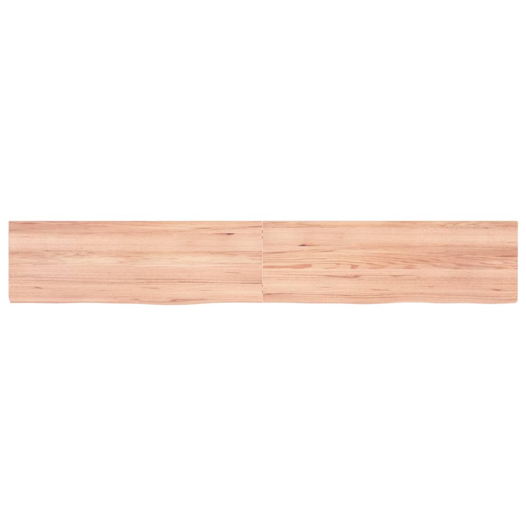 Ripiano Muro Marrone 180x30x(2-6) cm Massello Rovere Trattato