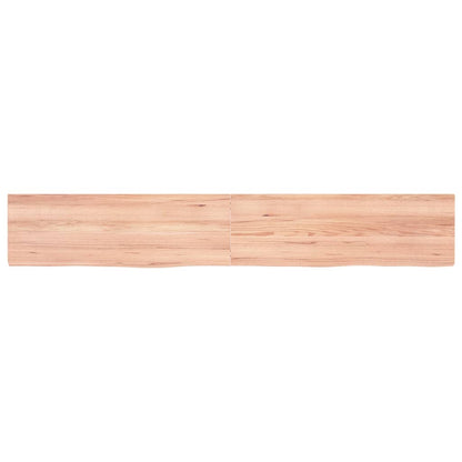 Ripiano Muro Marrone 180x30x(2-6) cm Massello Rovere Trattato