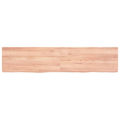 Ripiano Muro Marrone 180x40x(2-6) cm Massello Rovere Trattato
