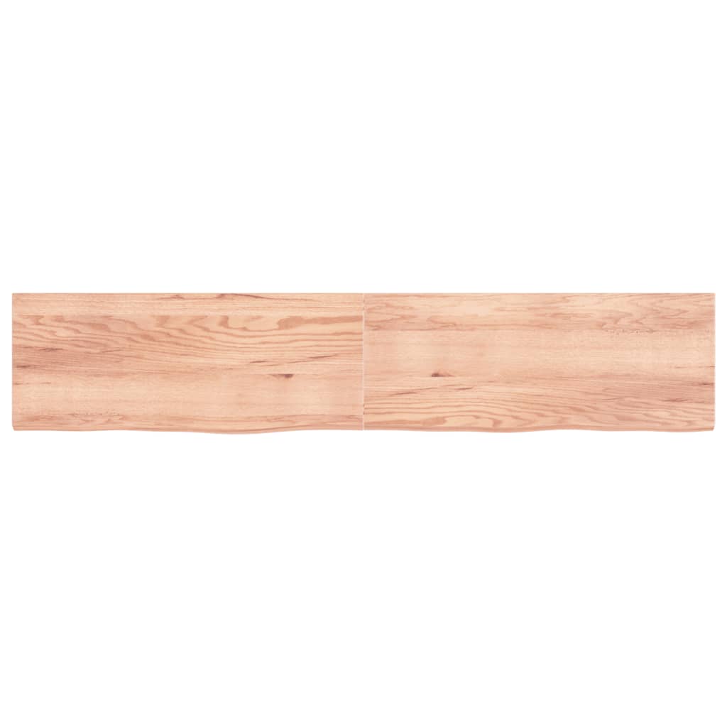 Ripiano Muro Marrone 200x40x(2-4) cm Massello Rovere Trattato