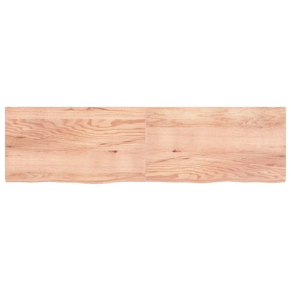 Ripiano Muro Marrone 220x60x(2-6) cm Massello Rovere Trattato