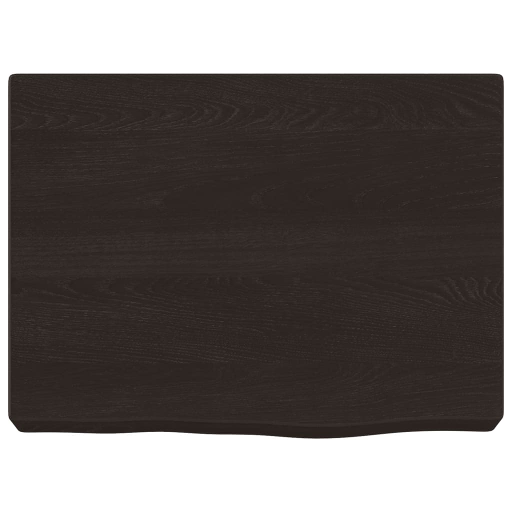 Ripiano Muro Marrone Scuro 40x30x(2-6) cm Massello Rovere Trattato