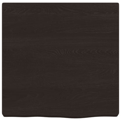 Ripiano Marrone Scuro 40x40x(2-4) cm Massello Rovere Trattato