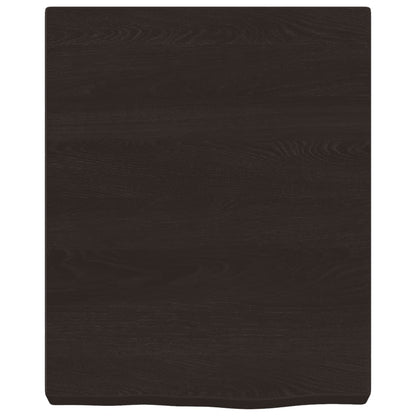 Ripiano Marrone Scuro 40x50x(2-6) cm Massello Rovere Trattato