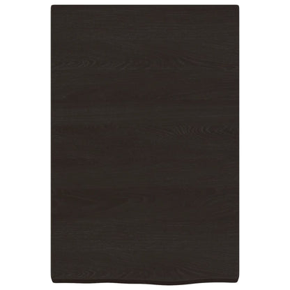 Ripiano Marrone Scuro 40x60x(2-4) cm Massello Rovere Trattato