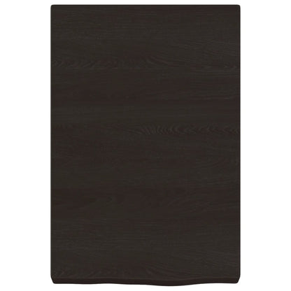 Ripiano Marrone Scuro 40x60x(2-6) cm Massello Rovere Trattato