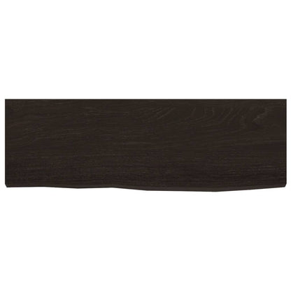 Ripiano Muro Marrone Scuro 60x20x2 cm Massello Rovere Trattato