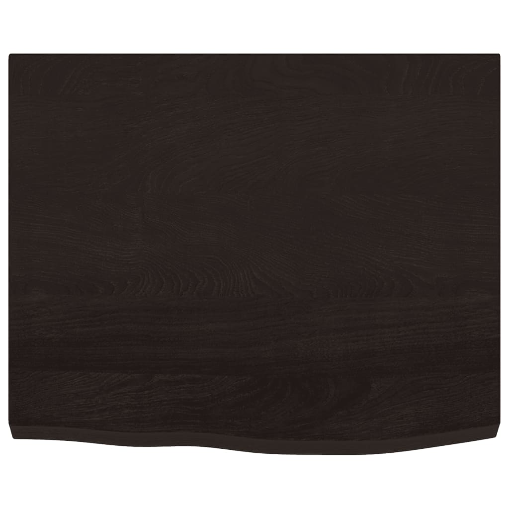 Ripiano Marrone Scuro 60x50x(2-4) cm Massello Rovere Trattato
