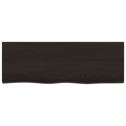 Ripiano Marrone Scuro 80x30x(2-4) cm Massello Rovere Trattato