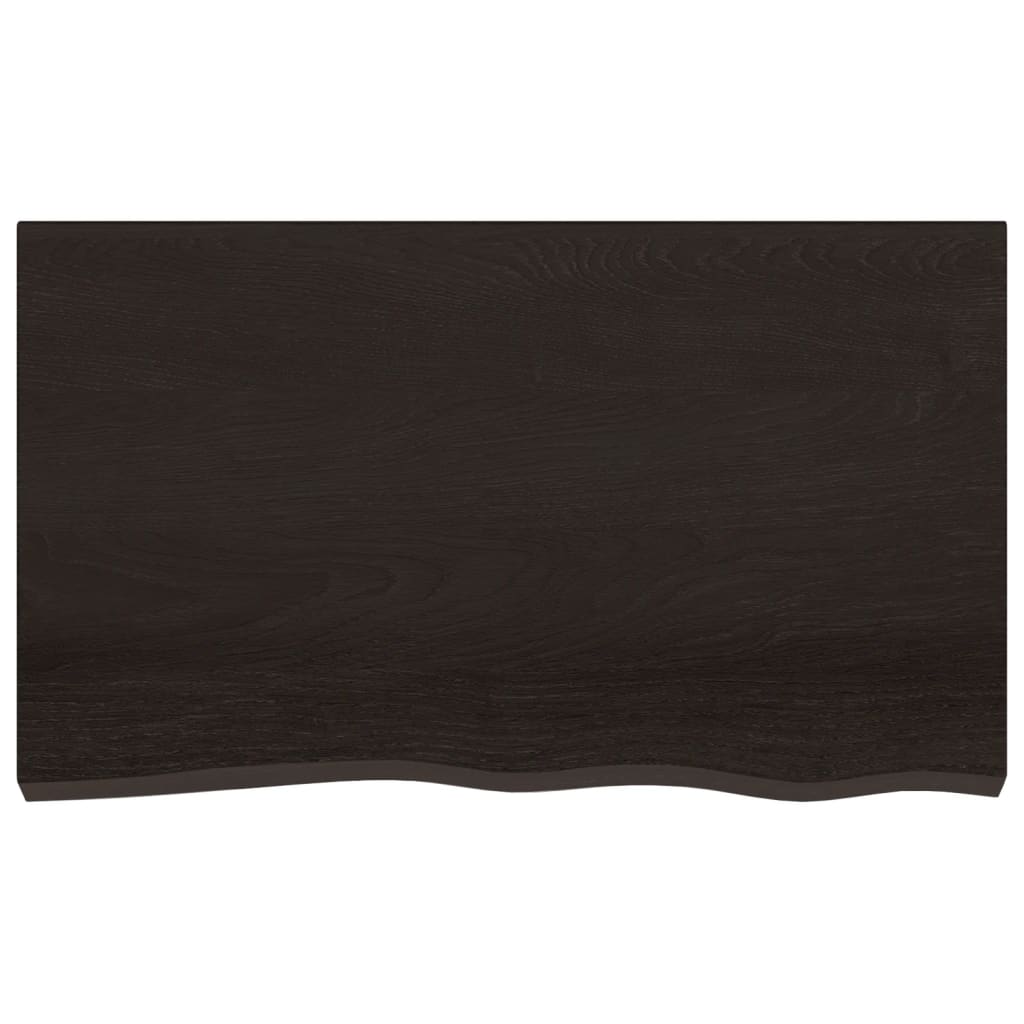 Ripiano Marrone Scuro 100x60x(2-6) cm Massello Rovere Trattato