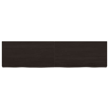 Ripiano Marrone Scuro 120x30x(2-6) cm Massello Rovere Trattato