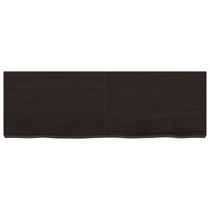 Ripiano Marrone Scuro 120x40x(2-6) cm Massello Rovere Trattato