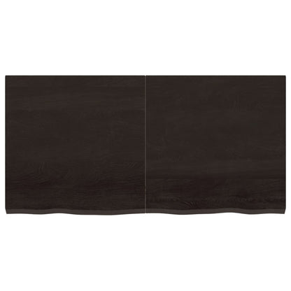 Ripiano Marrone Scuro 120x60x(2-4) cm Massello Rovere Trattato