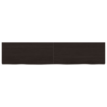 Ripiano Marrone Scuro 140x30x(2-4) cm Massello Rovere Trattato