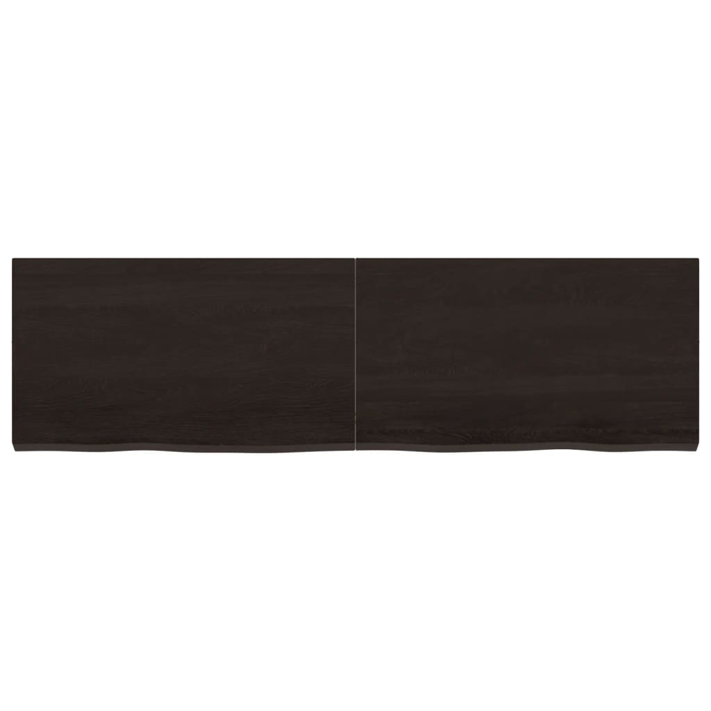 Ripiano Marrone Scuro 140x40x(2-4) cm Massello Rovere Trattato