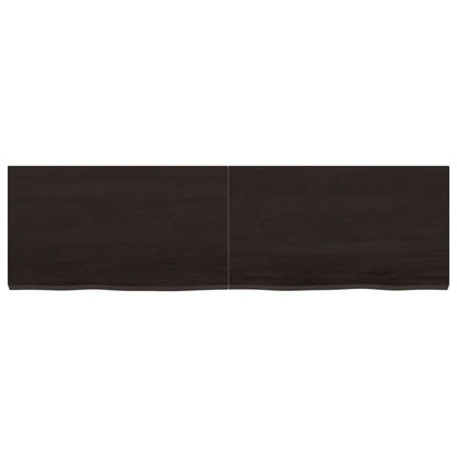 Ripiano Marrone Scuro 140x40x(2-4) cm Massello Rovere Trattato
