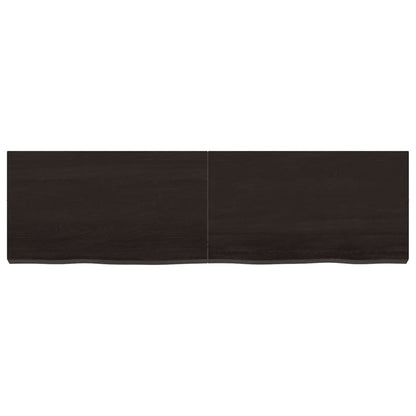 Ripiano Marrone Scuro 140x40x(2-6) cm Massello Rovere Trattato