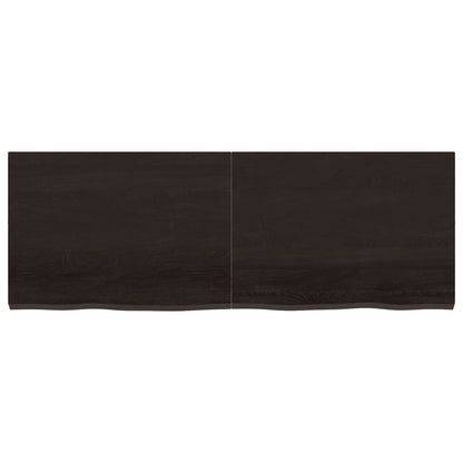 Ripiano Marrone Scuro 140x50x(2-4) cm Massello Rovere Trattato