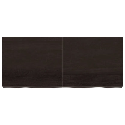 Ripiano Marrone Scuro 140x60x(2-6) cm Massello Rovere Trattato