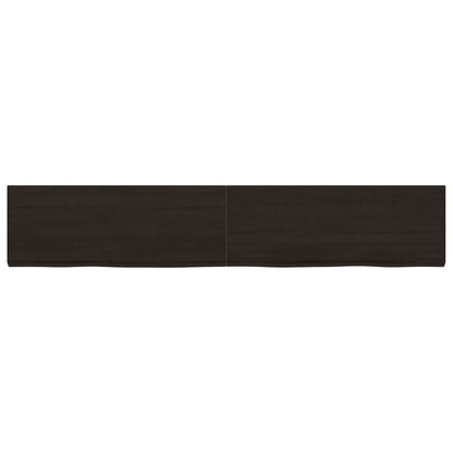 Ripiano Marrone Scuro 160x30x(2-4) cm Massello Rovere Trattato