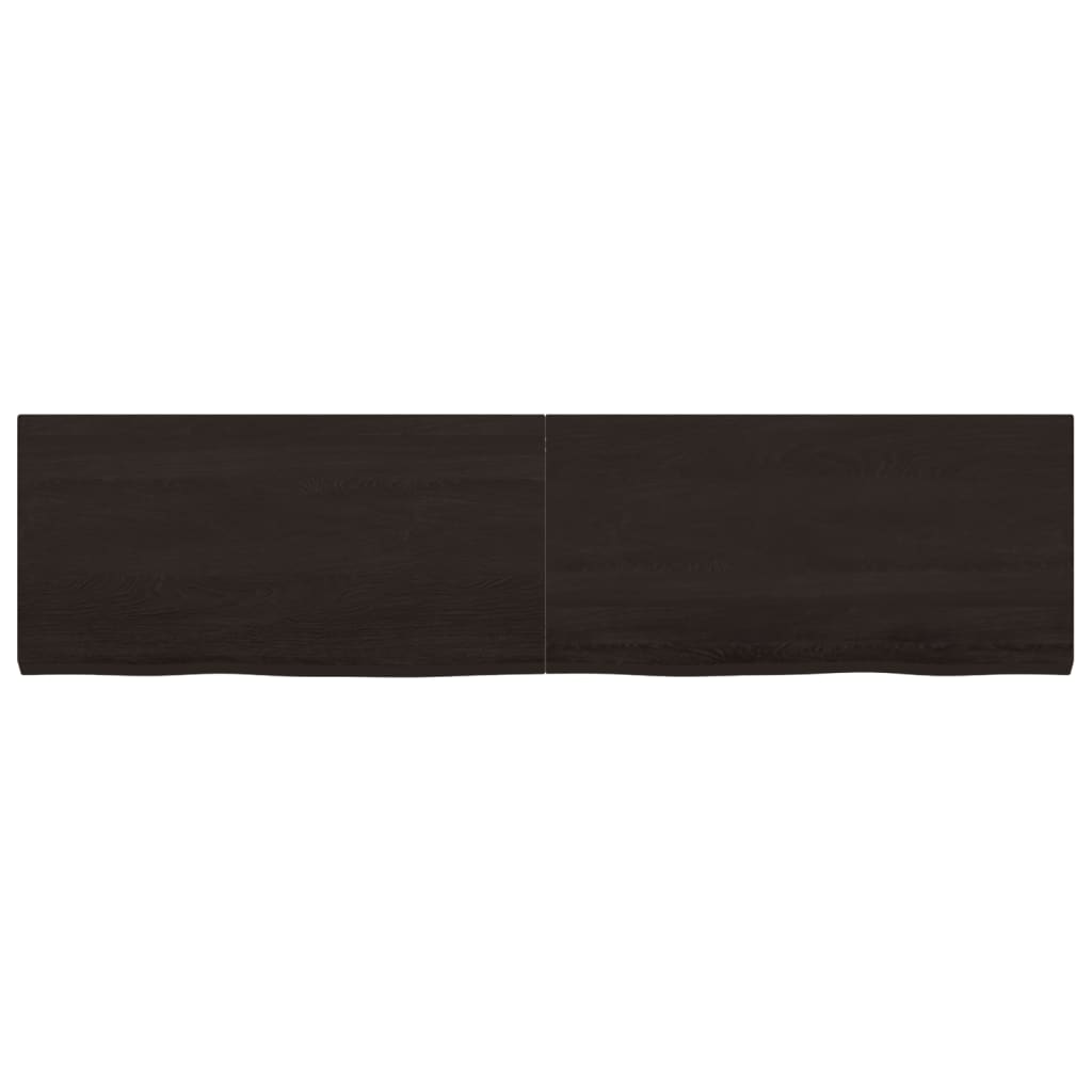 Ripiano Marrone Scuro 160x40x(2-4) cm Massello Rovere Trattato
