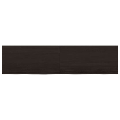 Ripiano Marrone Scuro 160x40x(2-4) cm Massello Rovere Trattato
