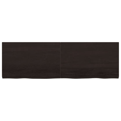 Ripiano Marrone Scuro 160x50x(2-4) cm Massello Rovere Trattato