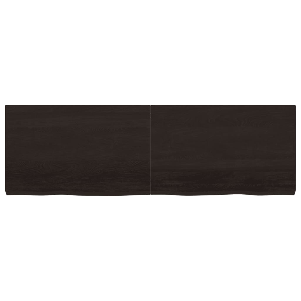 Ripiano Marrone Scuro 160x50x(2-6) cm Massello Rovere Trattato