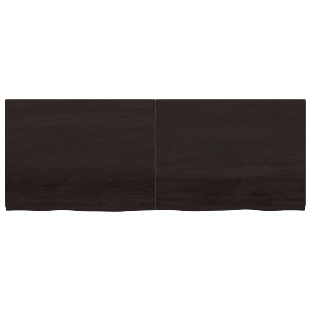 Ripiano Marrone Scuro 160x60x(2-4) cm Massello Rovere Trattato