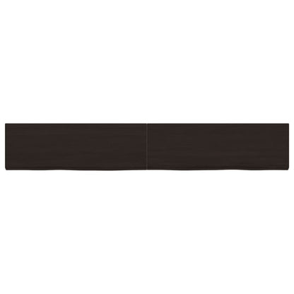 Ripiano Marrone Scuro 180x30x(2-4) cm Massello Rovere Trattato