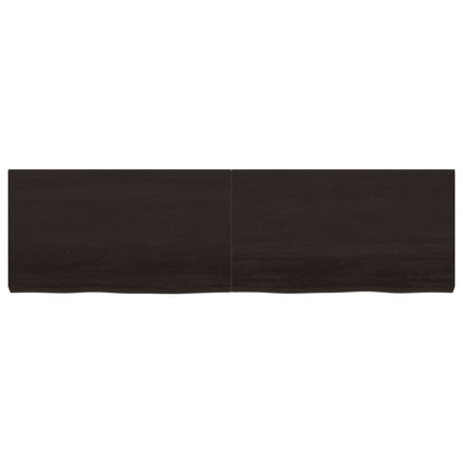 Ripiano Marrone Scuro 180x50x(2-6) cm Massello Rovere Trattato