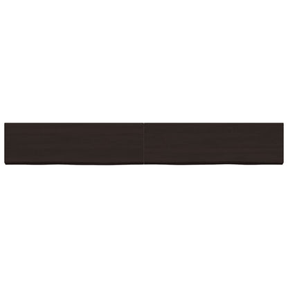 Ripiano Marrone Scuro 200x30x(2-6) cm Massello Rovere Trattato