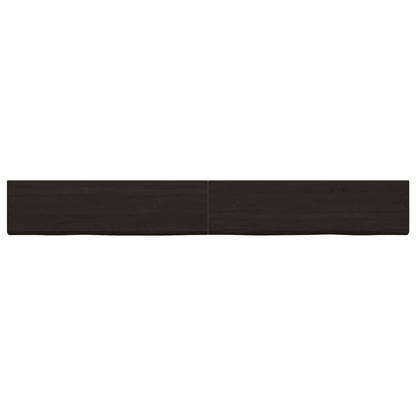 Ripiano Marrone Scuro 220x30x(2-6) cm Massello Rovere Trattato