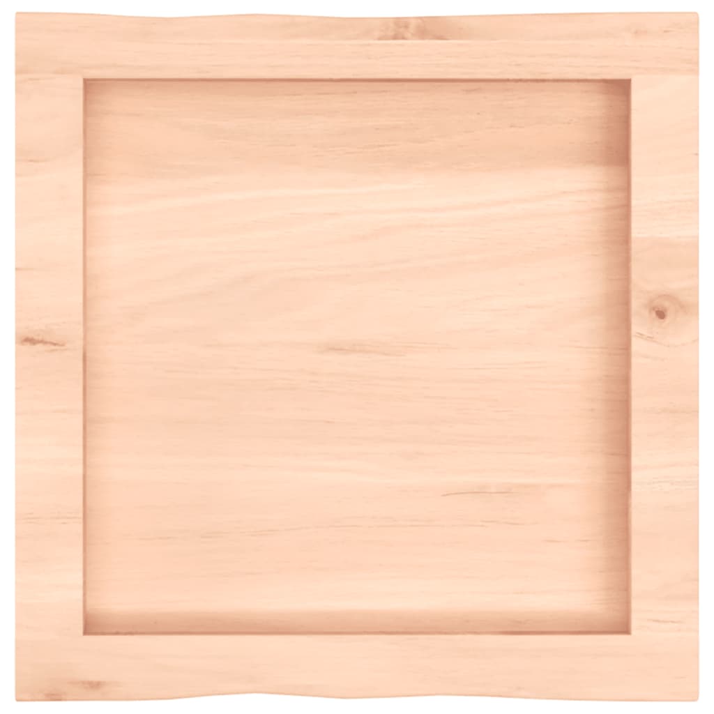 Piano per Tavolo 40x40x(2-4) cm Rovere Non Trattato Bordi Vivi