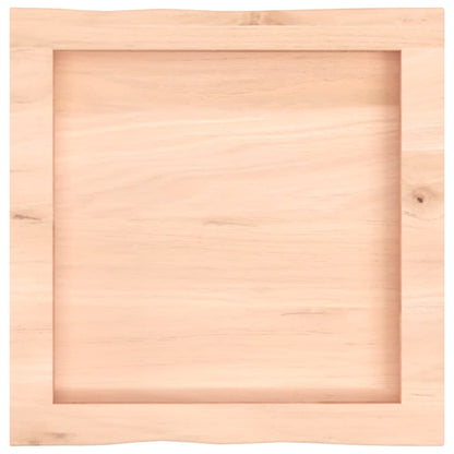 Piano per Tavolo 40x40x(2-6) cm Rovere Non Trattato Bordi Vivi