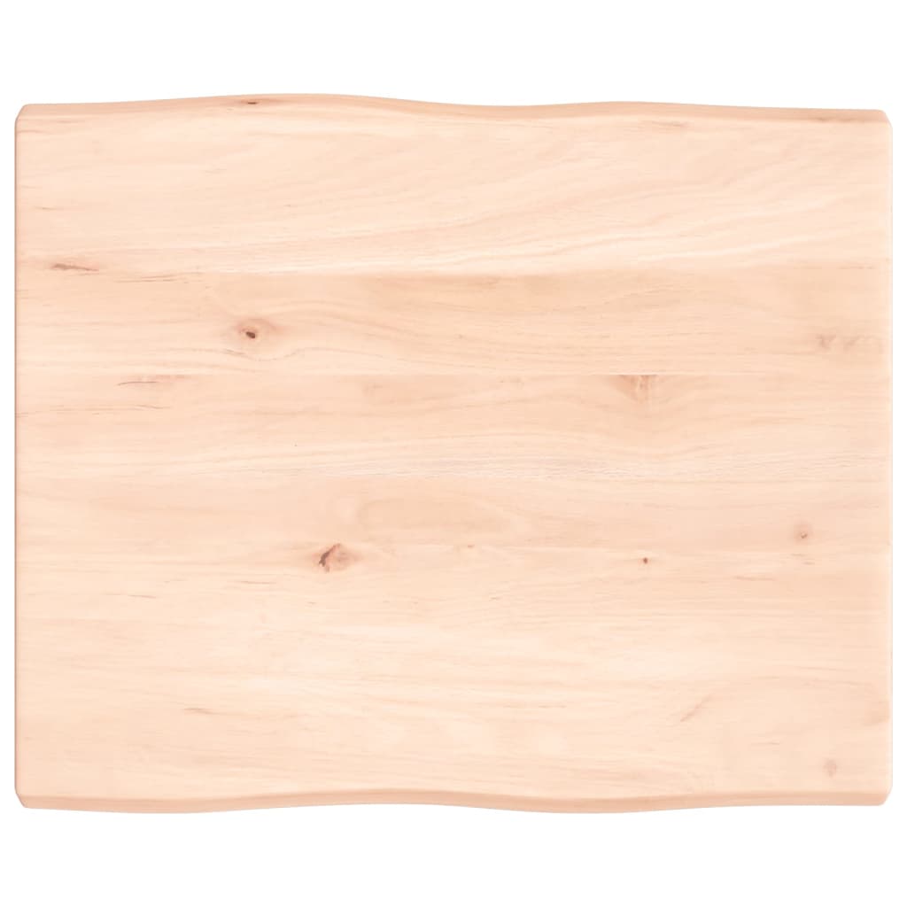 Piano per Tavolo 60x50x(2-4) cm Rovere Non Trattato Bordi Vivi