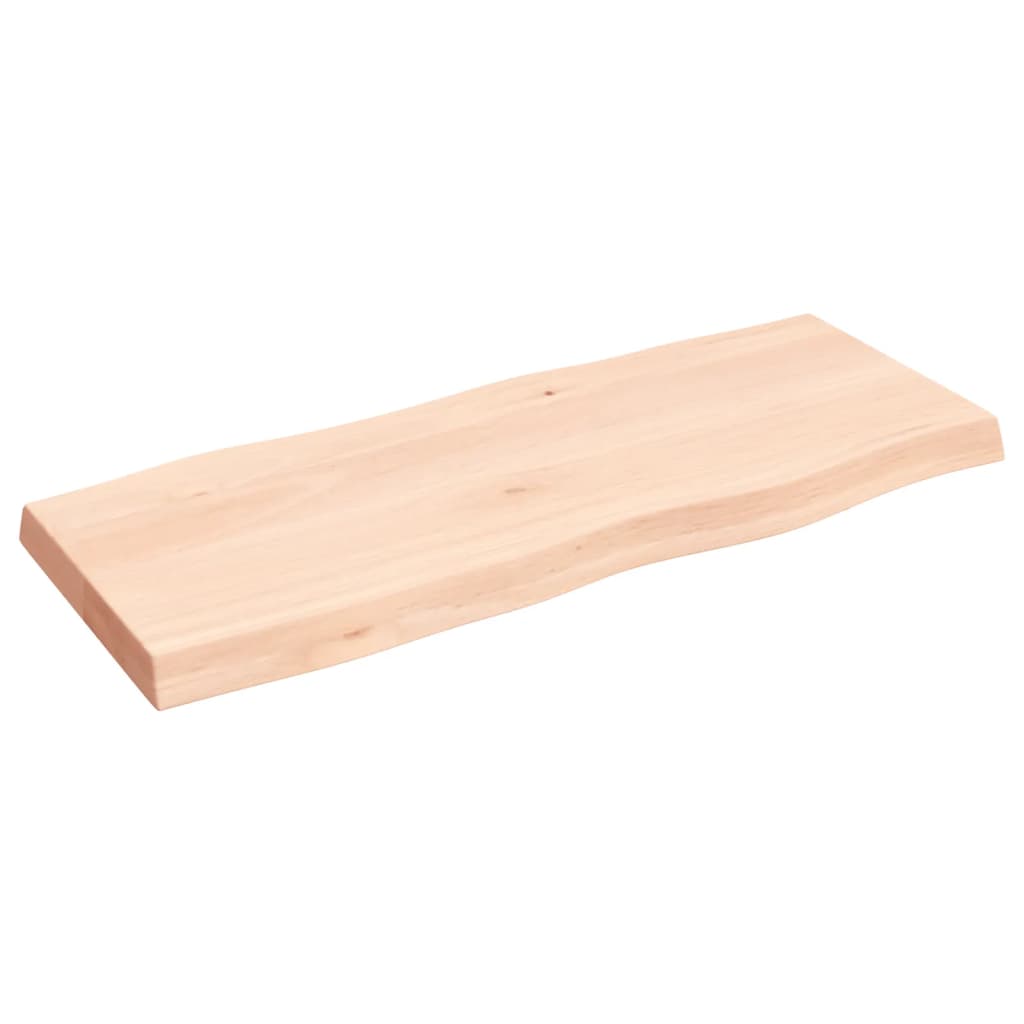 Piano per Tavolo 100x40x(2-6) cm Rovere Non Trattato Bordi Vivi